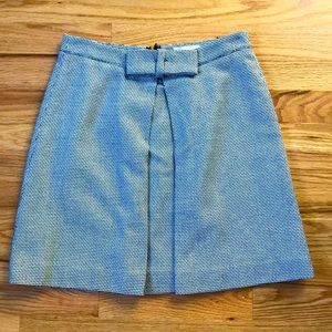 Loft black-white A-line skirt with bow